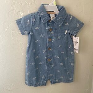 Carter’s Chambray Onsie Shorts 3m